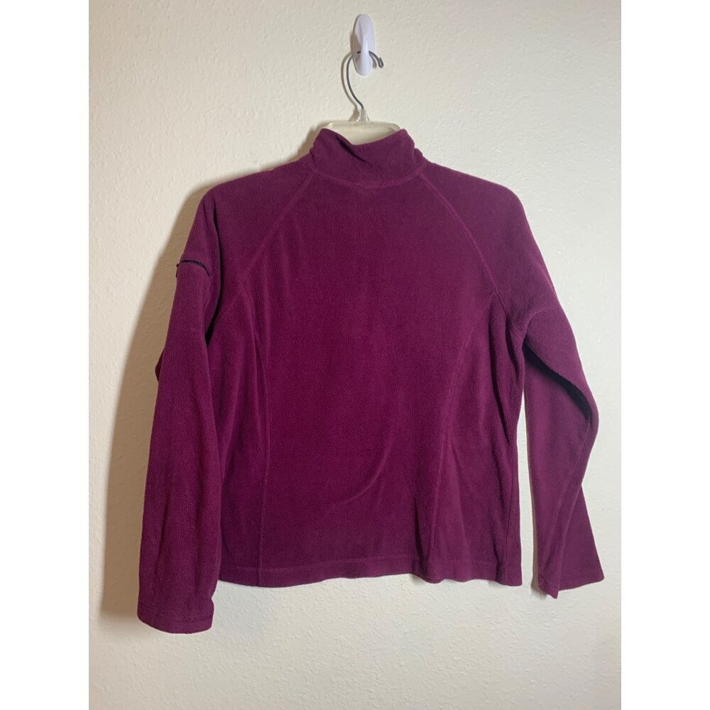 L.L. Bean Fleece Pullover Sweatshirt Casual Outdoors Purple Women's Size Medium - Picture 2 of 5